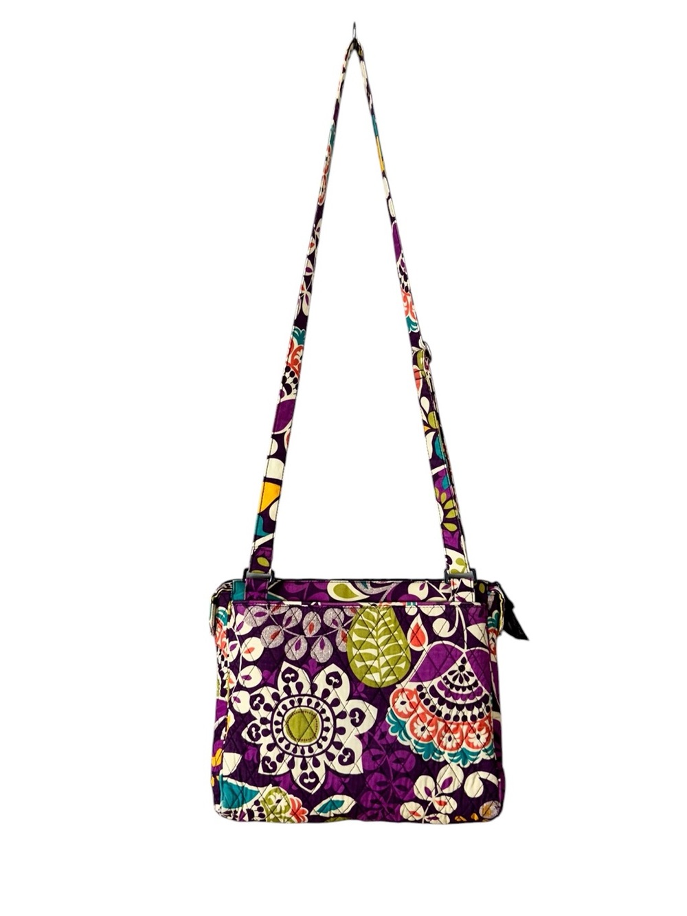 Vera Bradley Plum Crazy Hipster Retired Purse Bag Crossbody Shoulder - Picture 4 of 8